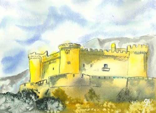 Castillo de Mombeltrán (impresión artística en alta definición)