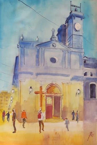 Valencia parroquia benimaclet (impresión artística en alta definición)