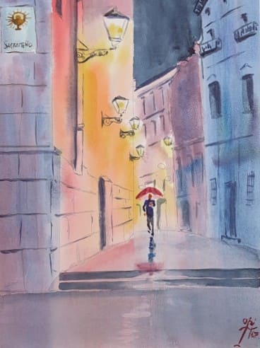 Sagrario Street Madrid. (high definition art printing )