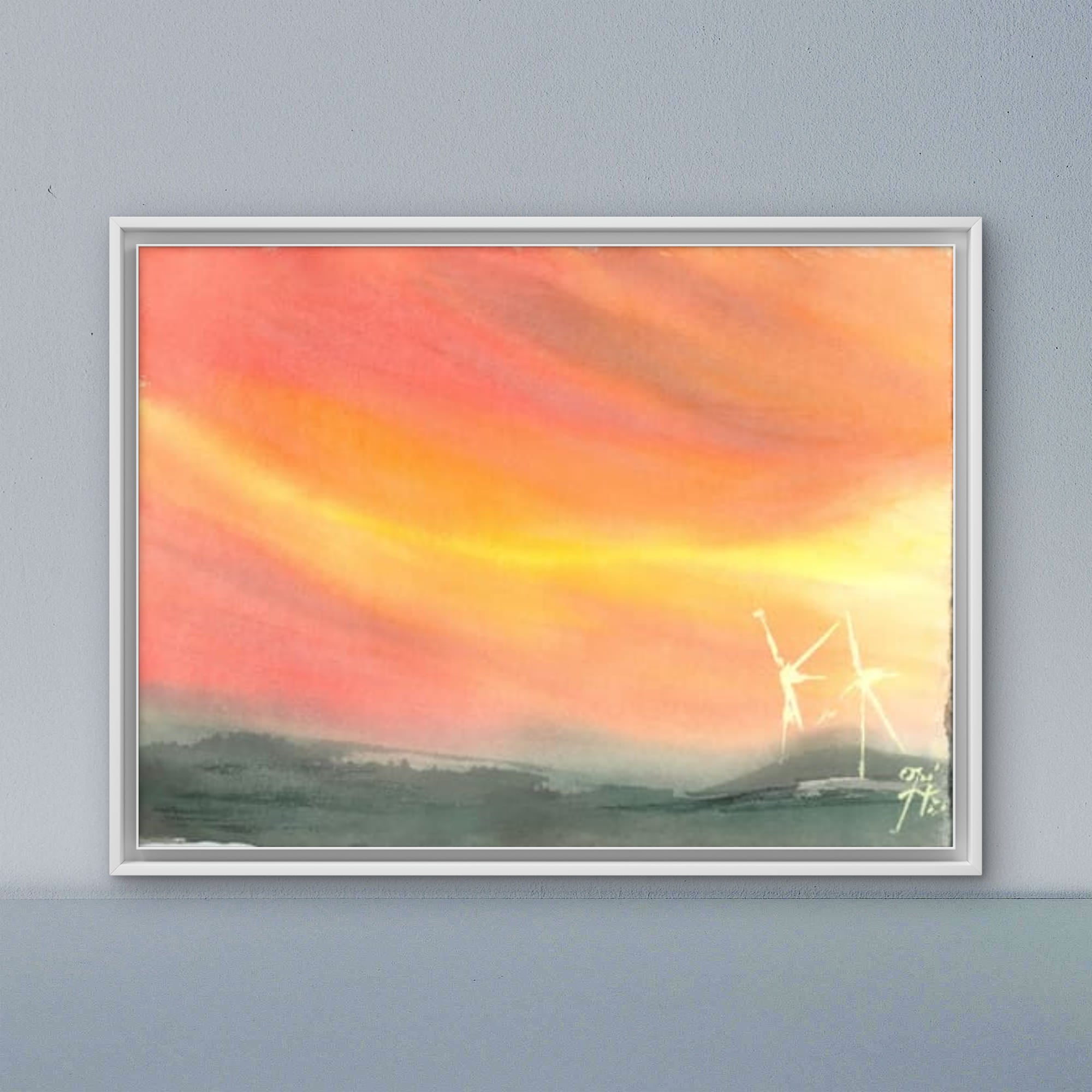 Watercolor An afternoon in Naquera. (high definition art printing)