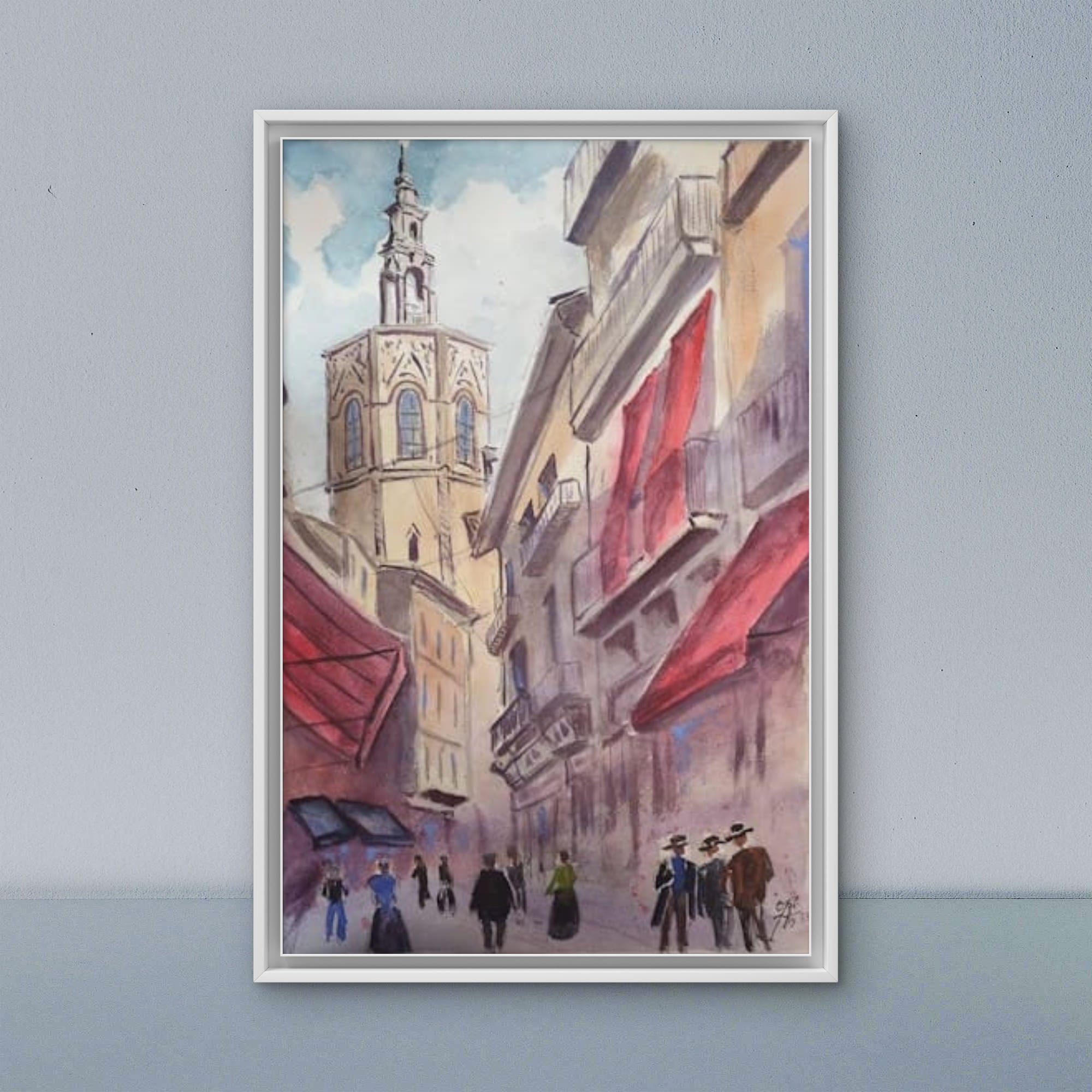 La calle de la paz.Valencia. (impresión artística de alta definición)