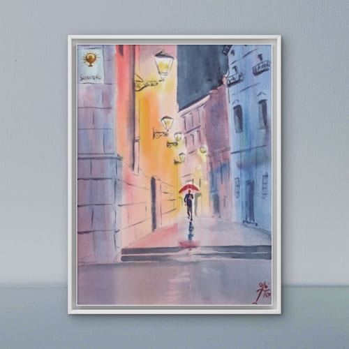 Sagrario Street Madrid. (high definition art printing )