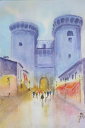 Acuarela Torres de Quart. Valencia. (impresión artística en alta definición) 30 copias