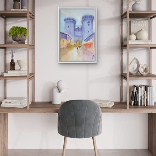 Watercolor Torres de Quart. Valencia.  (high definition art printing)